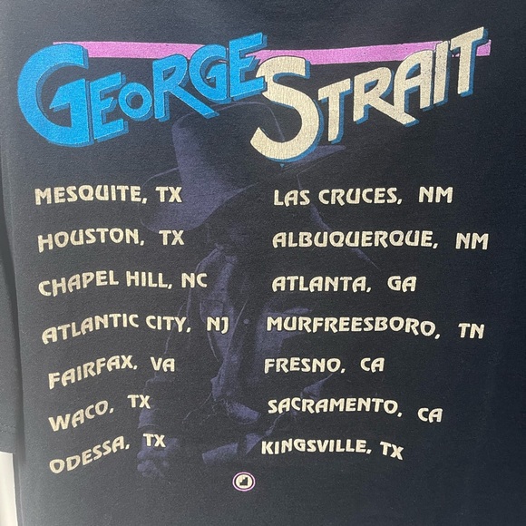 Vintage George Strait Black Graphic T-Shirt - Picture 4 of 5